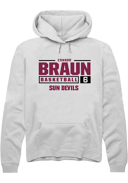 Connor Braun Arizona State Sun Devils Mens White NIL Stacked Box