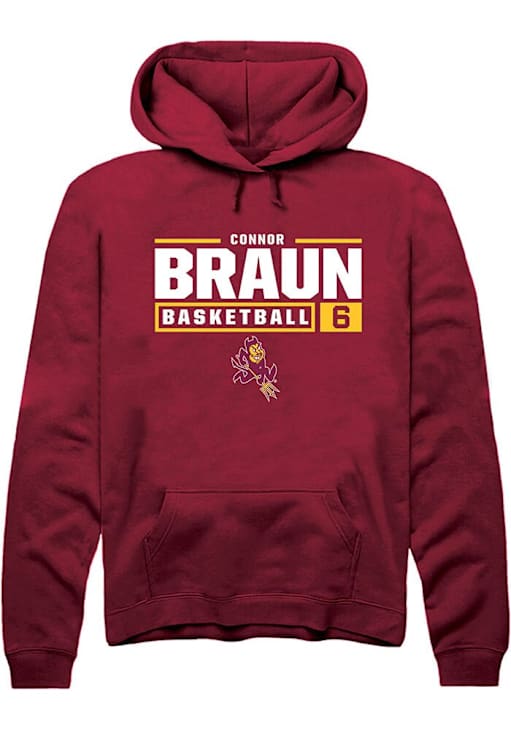 Connor Braun Arizona State Sun Devils Mens MAROON NIL Stacked Box