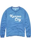 Main image for Rally Kansas City Mens Blue Retro Wordmark Long Sleeve Crew Sweatshirt