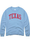 Main image for Rally Texas Mens Light Blue Arch Long Sleeve Crew Sweatshirt