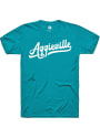 Aggieville Manhattan Rally Tail Script Fashion T Shirt - Teal