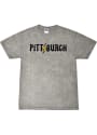 Pittsburgh Rally Lightening Bolt T Shirt - Grey Mineral Wash
