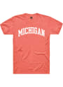 Michigan Rally Arch Wordmark T Shirt - Pink