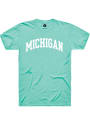 Michigan Rally Arch Wordmark T Shirt - Green