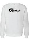 Main image for Rally Chicago Mens White Medieval Wordmark Long Sleeve Crew Sweatshirt