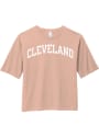 Cleveland Womens Rally Arch Wordmark T-Shirt - Pink