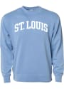 St Louis Rally Arch Wordmark Crew Sweatshirt - Light Blue