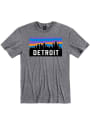 Detroit Colorblock Skyline Fashion T Shirt - Grey