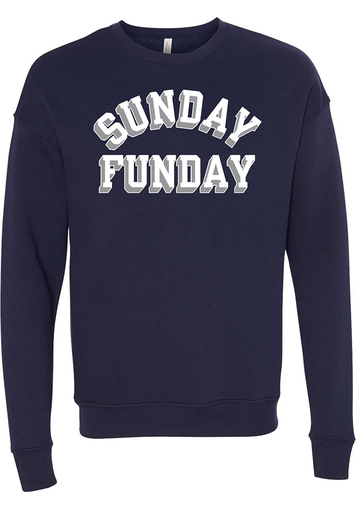 Rally Dallas Ft Worth Mens NAVY Sunday Funday Crew Sweatshirt