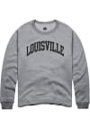 Main image for Rally Louisville Mens Grey Arch Wordmark Long Sleeve Crew Sweatshirt
