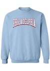 Main image for Rally Philadelphia Mens Light Blue Arch Wordmark Long Sleeve Crew Sweatshirt