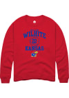 Main image for Dillon Wilhite  Rally Kansas Jayhawks Mens Red NIL Sport Icon Long Sleeve Crew Sweatshirt