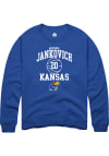 Main image for Michael Jankovich  Rally Kansas Jayhawks Mens Blue NIL Sport Icon Long Sleeve Crew Sweatshirt