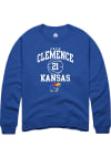 Main image for Zach Clemence  Rally Kansas Jayhawks Mens Blue NIL Sport Icon Long Sleeve Crew Sweatshirt