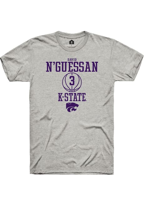 David N’Guessan Grey K-State Wildcats NIL Sport Icon Short Sleeve T Shirt