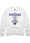 Main image for David N’Guessan  Rally K-State Wildcats Mens White NIL Sport Icon Long Sleeve Crew Sweatshirt