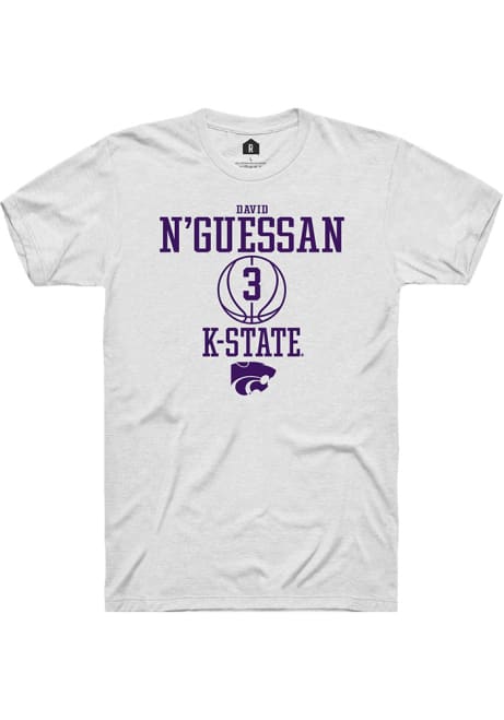 David N’Guessan White K-State Wildcats NIL Sport Icon Short Sleeve T Shirt