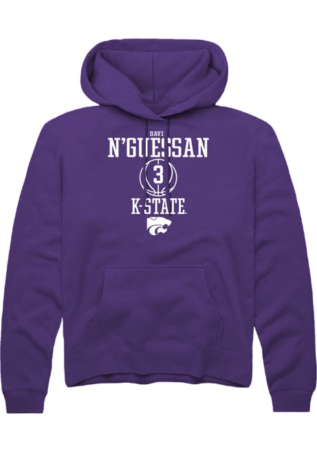 David N’Guessan Rally Mens Purple K-State Wildcats NIL Sport Icon Hooded Sweatshirt