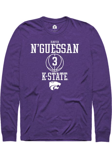 David N’Guessan Rally Mens Purple K-State Wildcats NIL Sport Icon Tee
