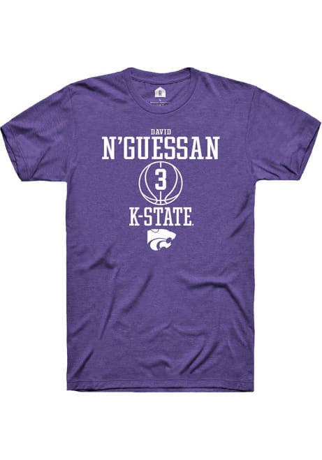 David N’Guessan Purple K-State Wildcats NIL Sport Icon Short Sleeve T Shirt