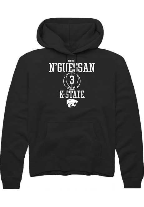 David N’Guessan Rally Mens Black K-State Wildcats NIL Sport Icon Hooded Sweatshirt