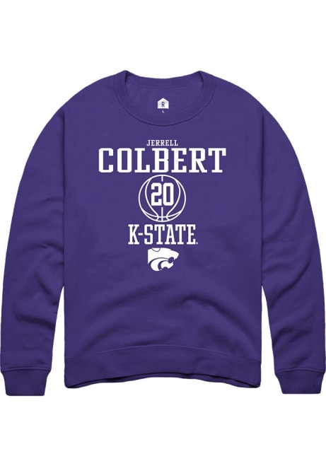 Jerrell Colbert Rally Mens Purple K-State Wildcats NIL Sport Icon Crew Sweatshirt