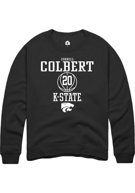 Jerrell Colbert Rally Mens Black K-State Wildcats NIL Sport Icon Crew Sweatshirt