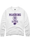 Main image for Taj Manning  Rally K-State Wildcats Mens White NIL Sport Icon Long Sleeve Crew Sweatshirt