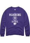 Main image for Taj Manning  Rally K-State Wildcats Mens Purple NIL Sport Icon Long Sleeve Crew Sweatshirt