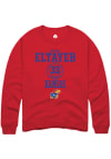 Main image for Nadira Eltayeb  Rally Kansas Jayhawks Mens Red NIL Sport Icon Long Sleeve Crew Sweatshirt