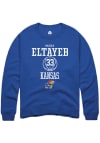 Main image for Nadira Eltayeb  Rally Kansas Jayhawks Mens Blue NIL Sport Icon Long Sleeve Crew Sweatshirt