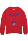 Main image for Taiyanna Jackson  Rally Kansas Jayhawks Mens Red NIL Sport Icon Long Sleeve Crew Sweatshirt