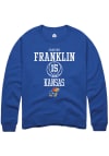 Main image for Zakiyah Franklin  Rally Kansas Jayhawks Mens Blue NIL Sport Icon Long Sleeve Crew Sweatshirt