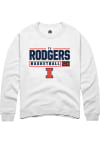 Main image for Ty Rodgers  Rally Illinois Fighting Illini Mens White NIL Stacked Box Long Sleeve Crew Sweatshir..