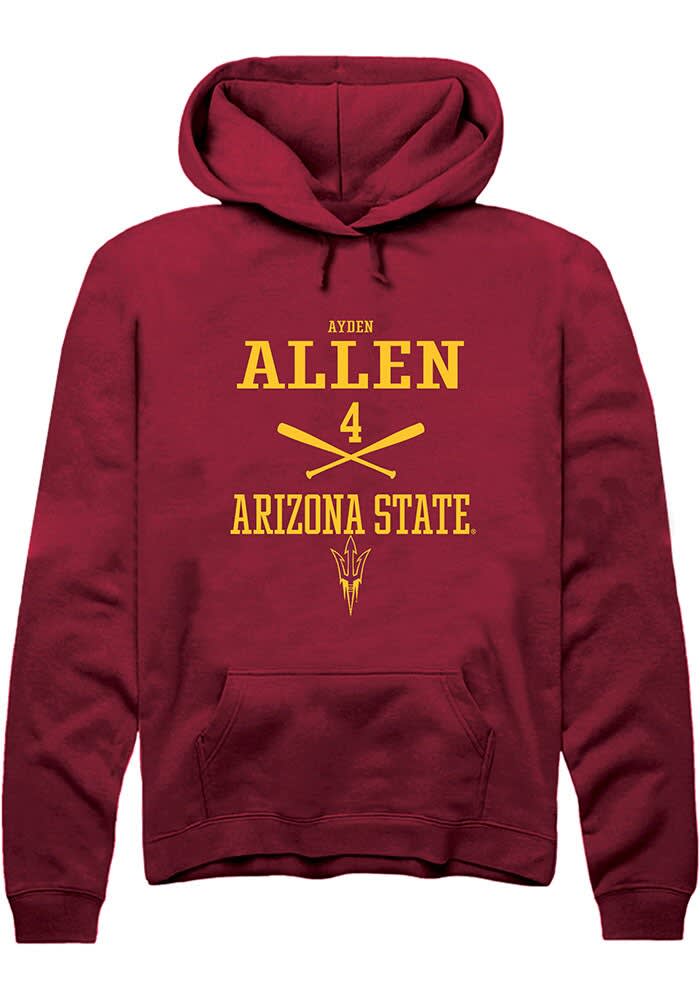 Ayden Allen Arizona State Sun Devils Mens NIL Sport Icon Hoodie MAROON