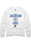 Main image for Elmarko Jackson  Rally Kansas Jayhawks Mens White NIL Sport Icon Long Sleeve Crew Sweatshirt