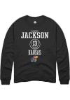 Main image for Elmarko Jackson  Rally Kansas Jayhawks Mens Black NIL Sport Icon Long Sleeve Crew Sweatshirt