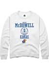 Main image for Jamari McDowell  Rally Kansas Jayhawks Mens White NIL Sport Icon Long Sleeve Crew Sweatshirt