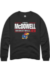 Main image for Jamari McDowell  Rally Kansas Jayhawks Mens Black NIL Stacked Box Long Sleeve Crew Sweatshirt
