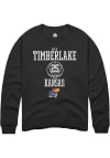 Main image for Nick Timberlake  Rally Kansas Jayhawks Mens Black NIL Sport Icon Long Sleeve Crew Sweatshirt