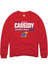 Main image for Patrick Cassidy  Rally Kansas Jayhawks Mens Red NIL Stacked Box Long Sleeve Crew Sweatshirt