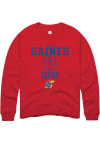 Main image for Paris Gaines  Rally Kansas Jayhawks Mens Red NIL Sport Icon Long Sleeve Crew Sweatshirt