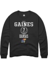 Main image for Paris Gaines  Rally Kansas Jayhawks Mens Black NIL Sport Icon Long Sleeve Crew Sweatshirt
