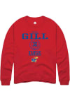 Main image for Skyler Gill  Rally Kansas Jayhawks Mens Red NIL Sport Icon Long Sleeve Crew Sweatshirt