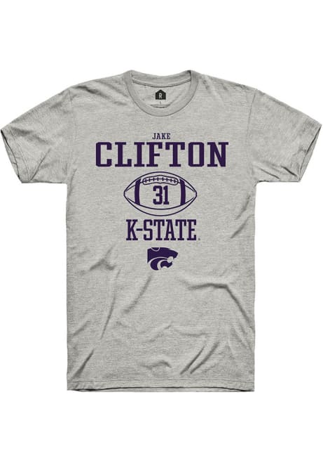 Jake Clifton Ash K-State Wildcats NIL Sport Icon Short Sleeve T Shirt