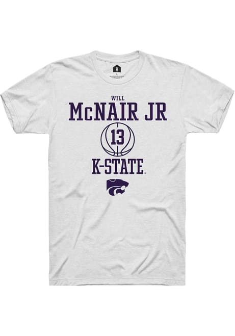 Will McNair Jr. White K-State Wildcats NIL Sport Icon Short Sleeve T Shirt