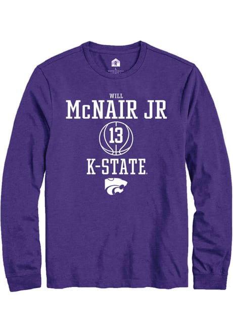 Will McNair Jr. Rally Mens Purple K-State Wildcats NIL Sport Icon Tee