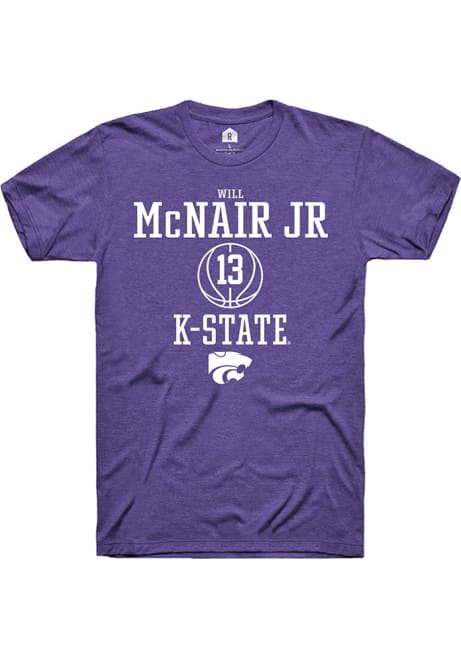 Will McNair Jr. Purple K-State Wildcats NIL Sport Icon Short Sleeve T Shirt