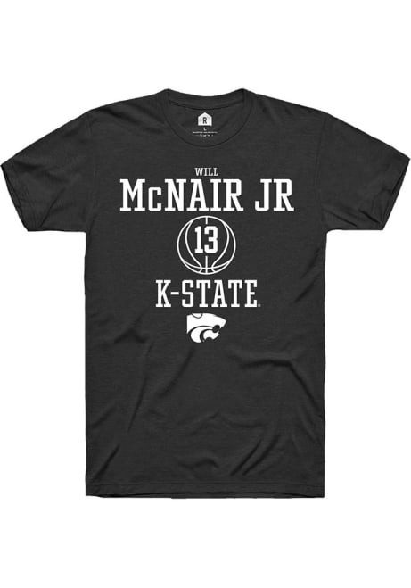 Will McNair Jr. Black K-State Wildcats NIL Sport Icon Short Sleeve T Shirt