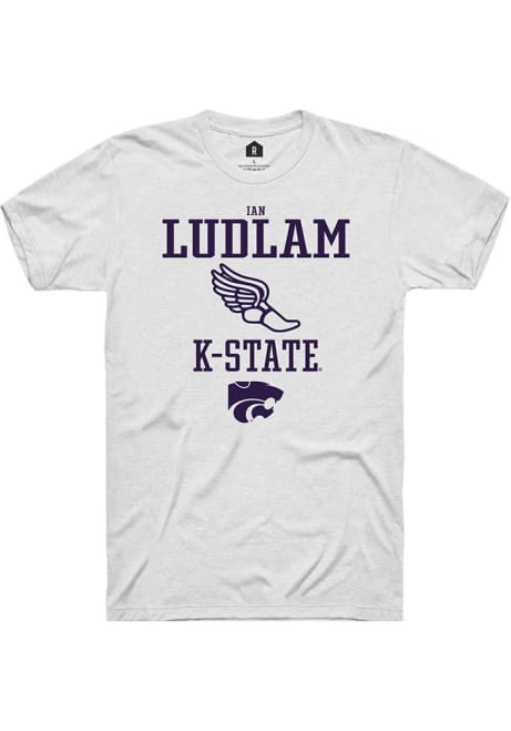 Ian Ludlam White K-State Wildcats NIL Sport Icon Short Sleeve T Shirt